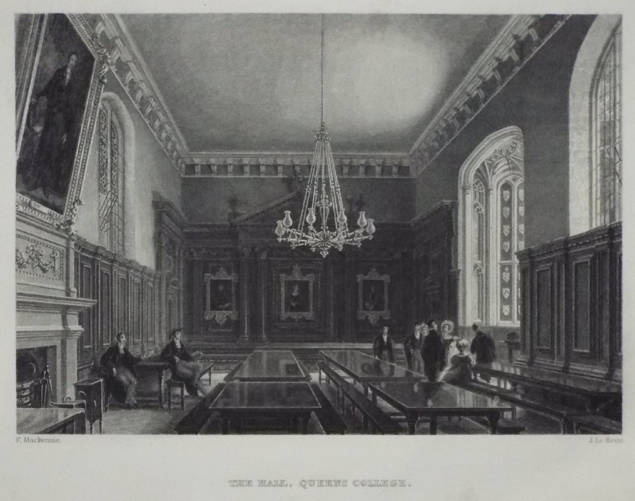 Print - The Hall, Queens College. - Le